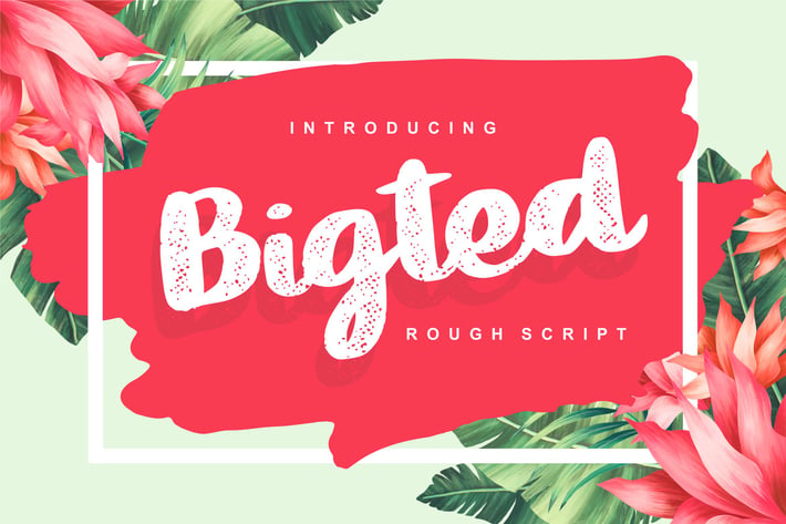Bigted | Rough Script Font