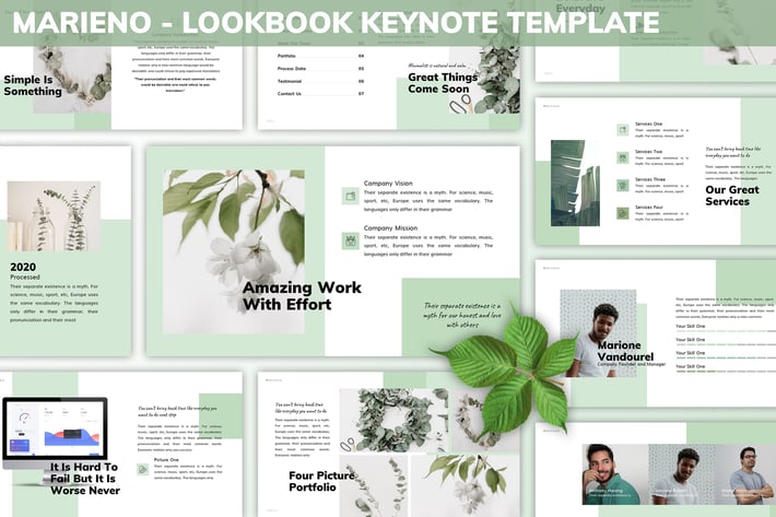 Marieno - Lookbook Keynote Template