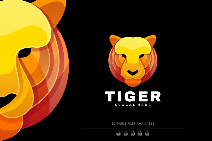 Tiger Gradient Colorful Logo