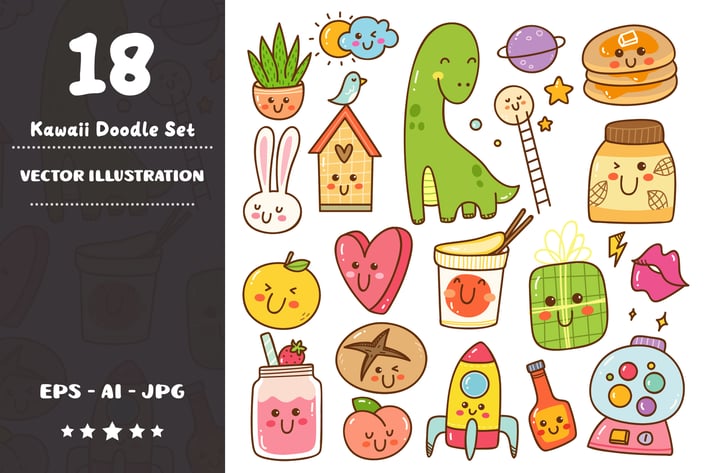 Kawaii Doodle Set