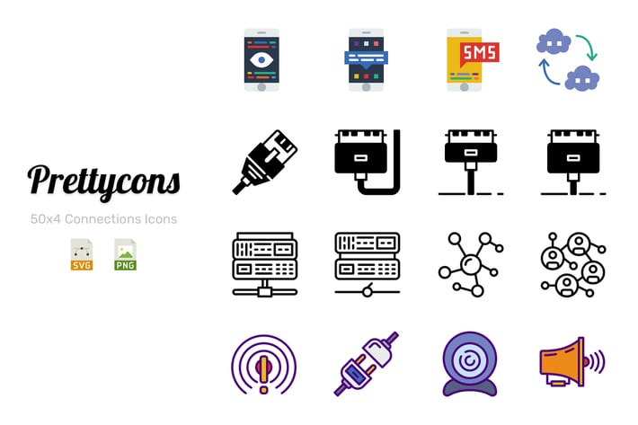 Prettycons - 200 Connections Icons Vol.1