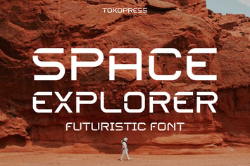 SPACE EXPLORER - futuristic font
