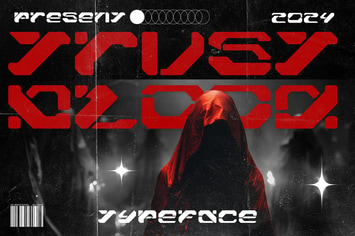 Trust Blood Typeface Y2k Tech Font