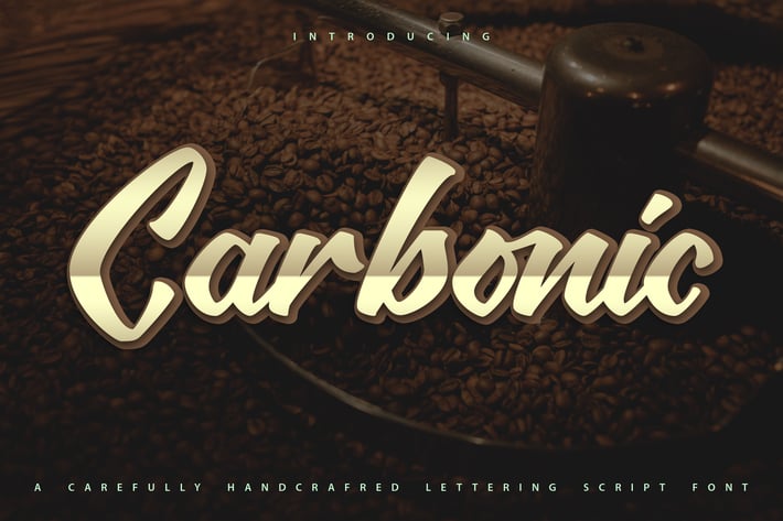Carbonic | Handcrafted Lettering Script Font