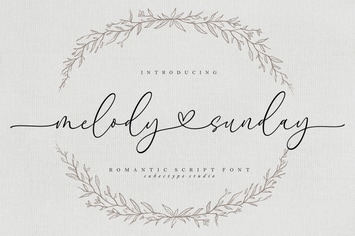 Melody Sunday - Heart Connected Font