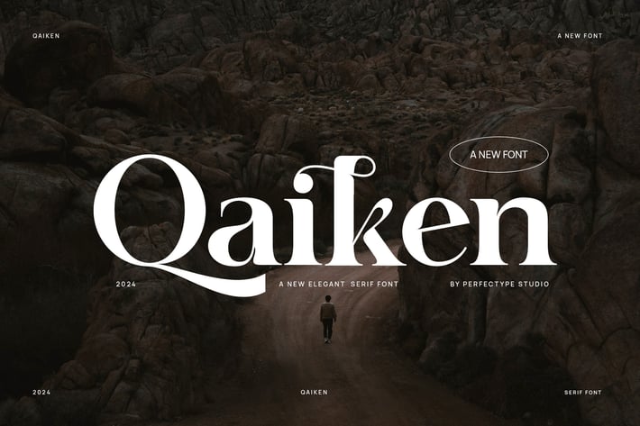 Qaiken Elegant Ligature Serif Font Typeface