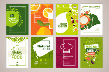 Set of restaurant brochure and menu templates