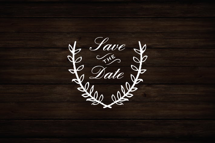 Laurel Wreath Save The Date