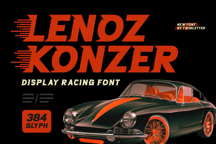 Lenozkonser - Display Racing Font