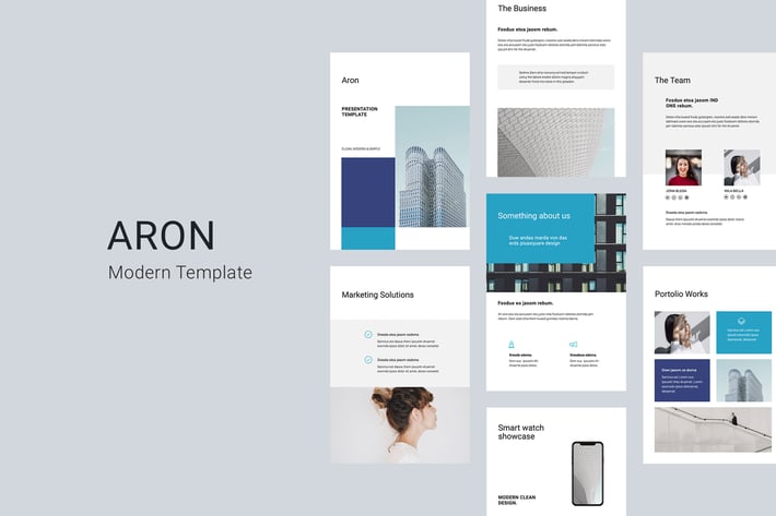 ARON - A4 Vertical Powerpoint Template
