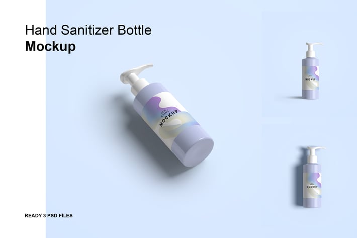 Hand Sanitizer Bottle Mockup