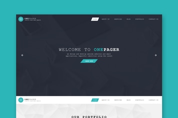 One Pager - Single Page PSD Template