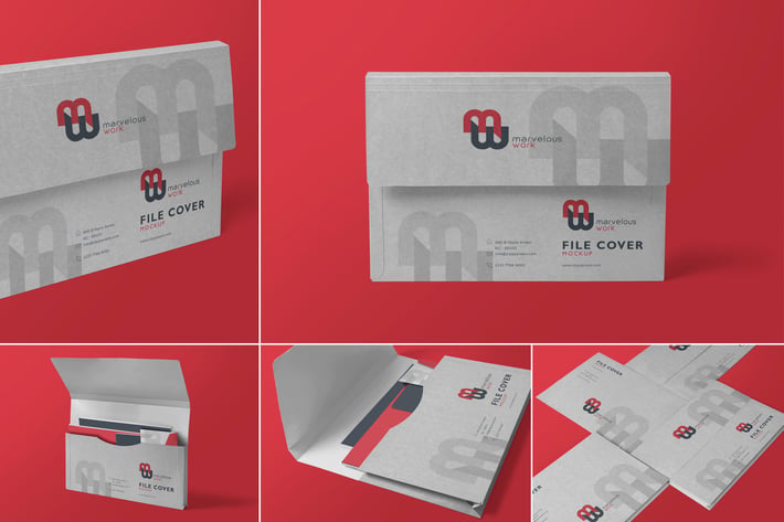 Flap Folder Mockups
