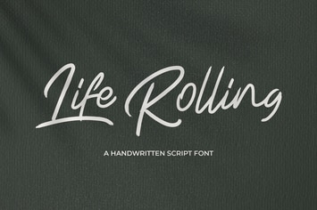 Life Rolling - Handwritten Script Font