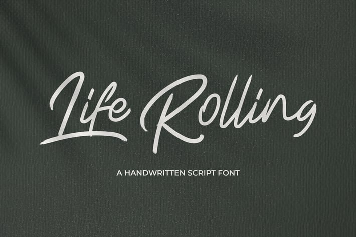Life Rolling - Handwritten Script Font