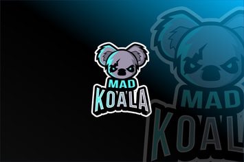 Mad Koala Esport Logo Template