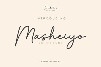 Masheiyo - Script Monoline Font