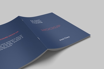 Closeup A4 brochure cover mockup