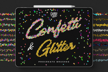 Confetti and Glitter Procreate Brushes Pack