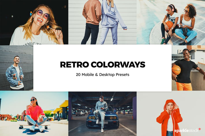 20 Retro Colorways Lightroom Presets & LUTs