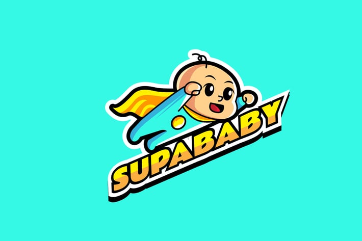 super baby - Mascot Logo