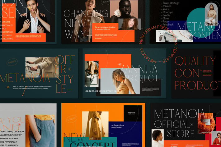 Metanoia - Lookbook Fashion Powerpoint Templates