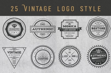 Vintage Style Badges and Logos