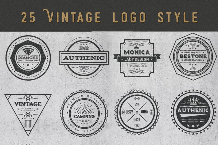 Vintage Style Badges and Logos