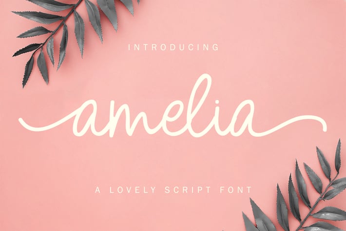 Amelia - Monoline Font 
