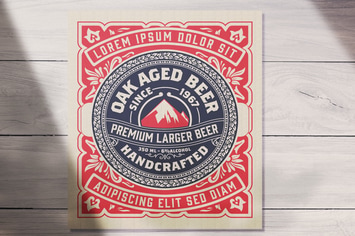 Vintage-Style Beer Label Layout