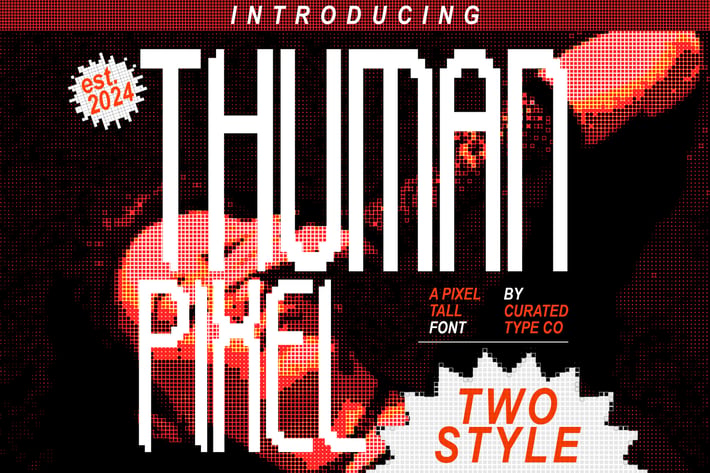 Thuman Pixel - 8Bit Tall Sans Font