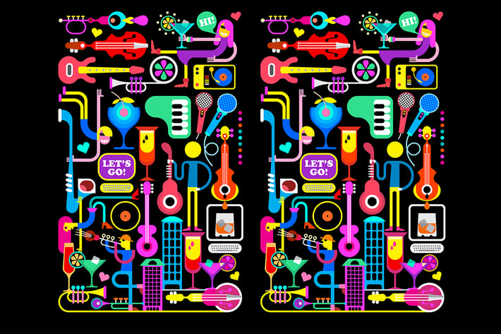 Cocktail Party Vector Illustration