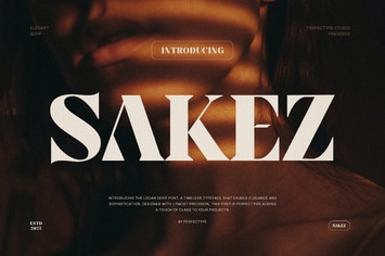 Sakez Elegant Serif Font Typeface