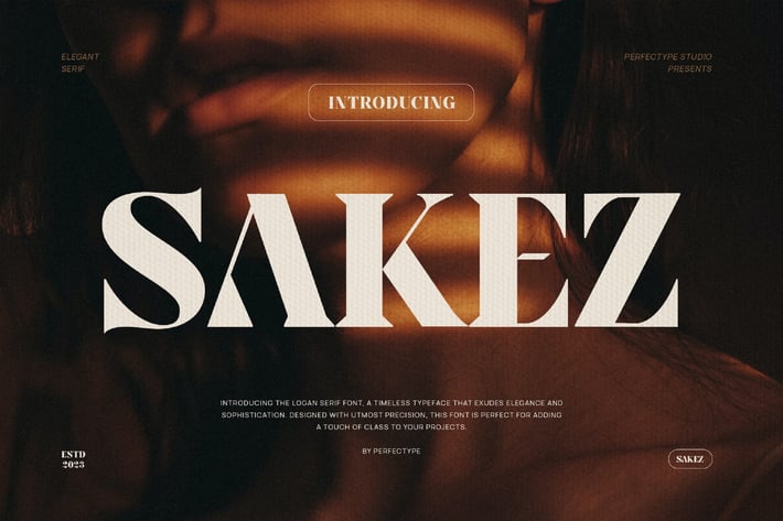 Sakez Elegant Serif Font Typeface