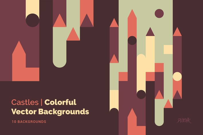 Castles | Abstract Geometric Vector Backgrounds