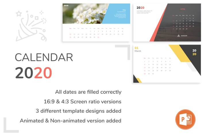 Calendar 2020 Powerpoint Template