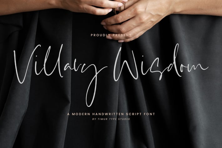 Villary Wisdom - Modern Handwritten Script Font TT