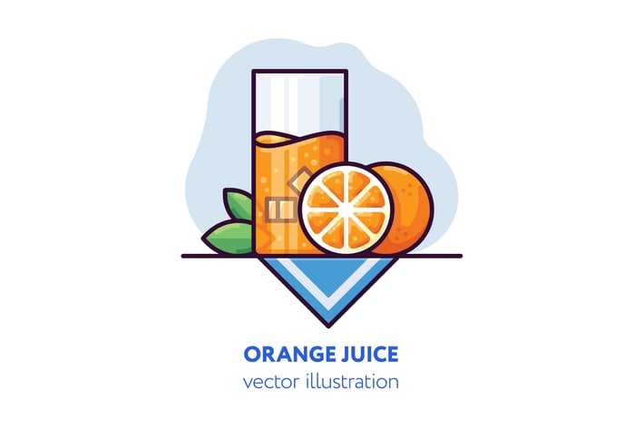 Orange juice vector illustration