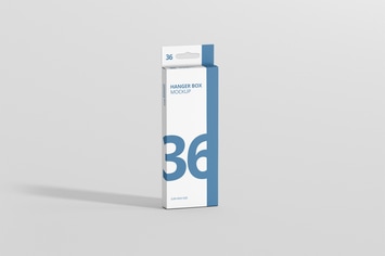 Box Mockup - Rectangle Slim High with Hanger
