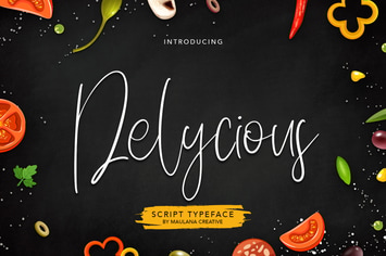 Delycious Script Restaurant Typeface