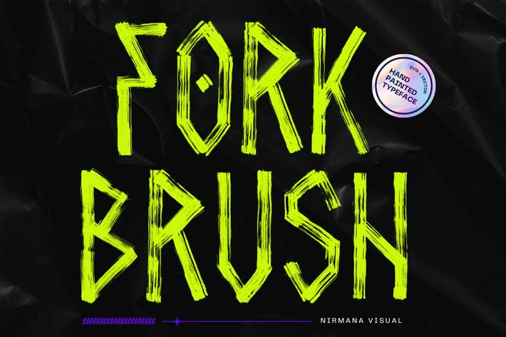 Fork Brush SVG - Logo Font