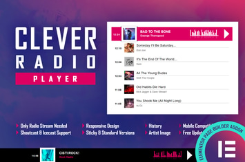 CLEVER - HTML5 Radio Player & History - Elementor