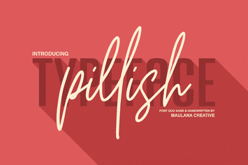 Pillish Font Duo - Sans And Script
