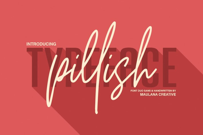 Pillish Font Duo - Sans And Script