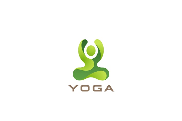 Logo Yoga Lotus Pose Sport SPA