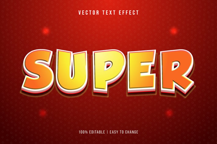 3D Vector Text Effect
