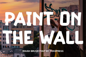 Paint on the Wall - Rough brush font