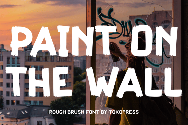Paint on the Wall - Rough brush font