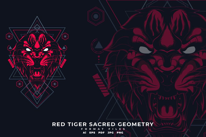 Red Tiger Sacred Geometry