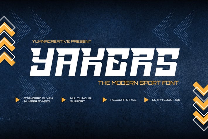 Yakers - Modern Sport Font